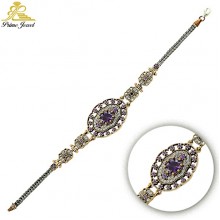 Gümüş Otantik Taşlı Biezik /Bileklik